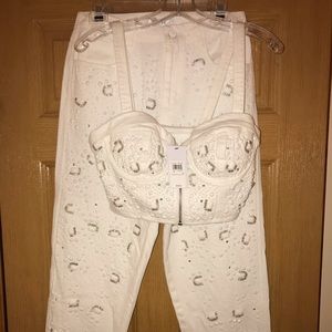 GUESS Tailored Bustier + Jeans SET